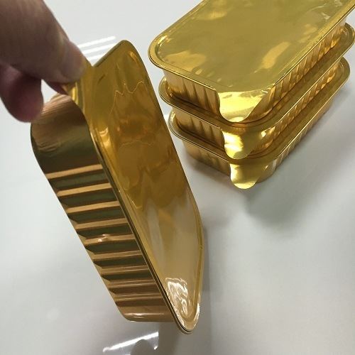 Gold foil aluminum foil for food containers